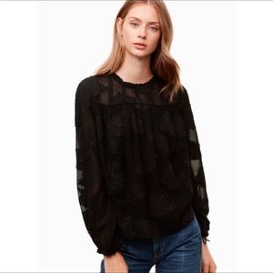Aritzia Wilfred Lourdes Blouse- Black- Size S